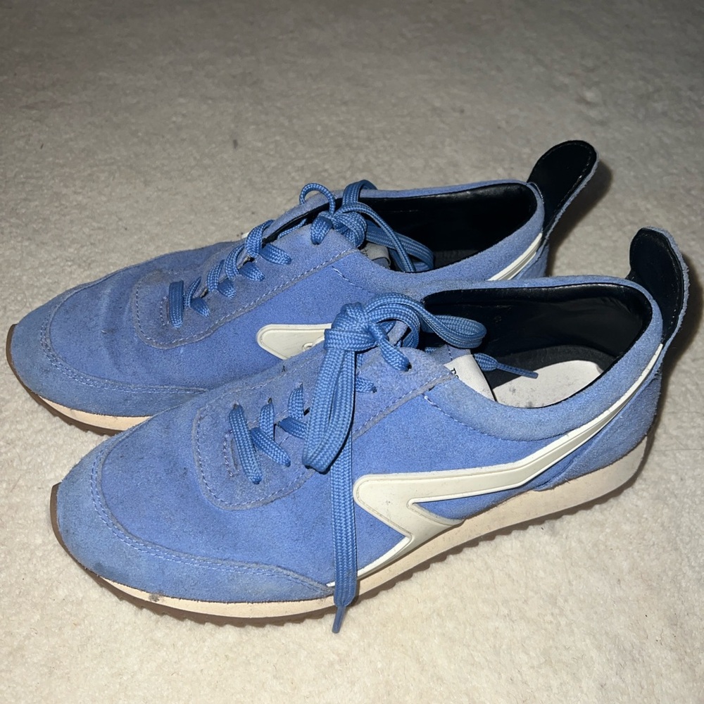 Rag and Bone Retro Sneakers - Blue & White - Size 8